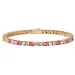 Bracciale tennis in argento sterling con diamanti rosa sfumati S925, temperamento raffinato e lusso Y251031_voghion.com