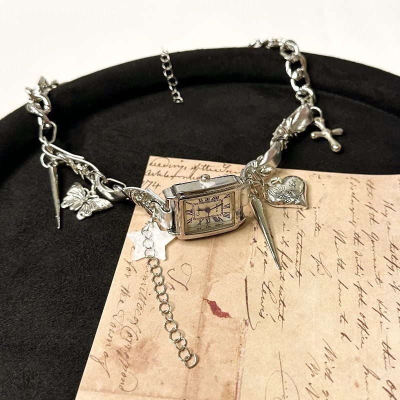 Dark Style Multi-layer Cross Necklace Hip-hop Sweet Cool Girl Layered Clavicle Chain Unique Design Sense Accessories For_voghion.com
