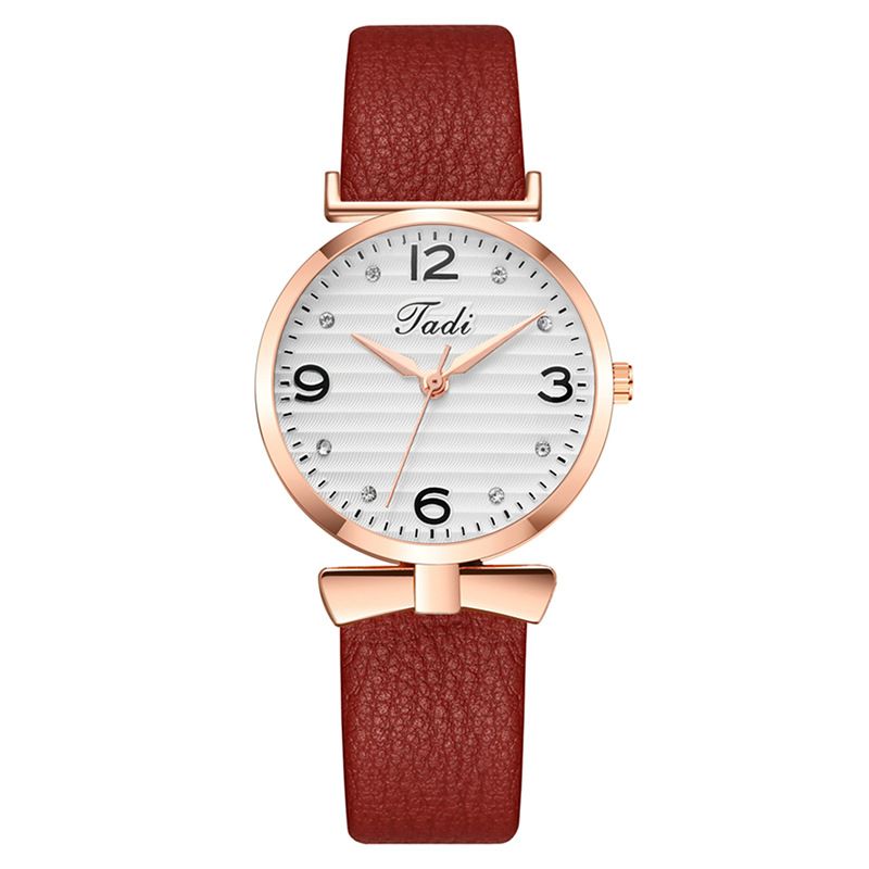 fashion bow Digital Diamond face ladies watch women's watch belt quartz watch_voghion.com