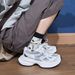 Garoya~Masurism 2025 Nuove scarpe da corsa casual sportive da donna con suola spessa color argento, alla moda e alla moda_voghion.com