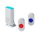 Campanello wireless con 58 suoni, LED lampeggianti colorati e avviso tramite vibrazione - Alimentato a CC 5 V, ideale per la casa e l'assistenza agli anziani (opzioni pulsante rosso/blu)_voghion.com