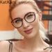Divat KatKani új divatos kéttónusú macskaszemű női TR90 kék fényvédő rugós lencse láb optikai szemüvegkeret_voghion.com