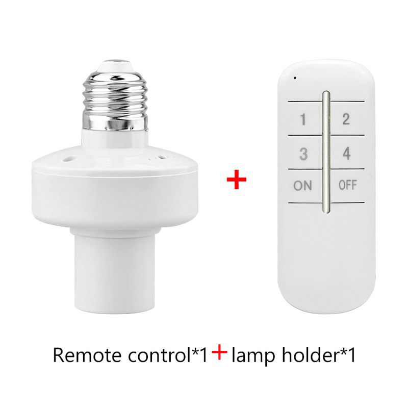 E27 Lamp Holder Socket Base Wireless Remote Control 20-30m Range E27 AC 180~250V Power Switch Socket Remote Switch Lights_voghion.com