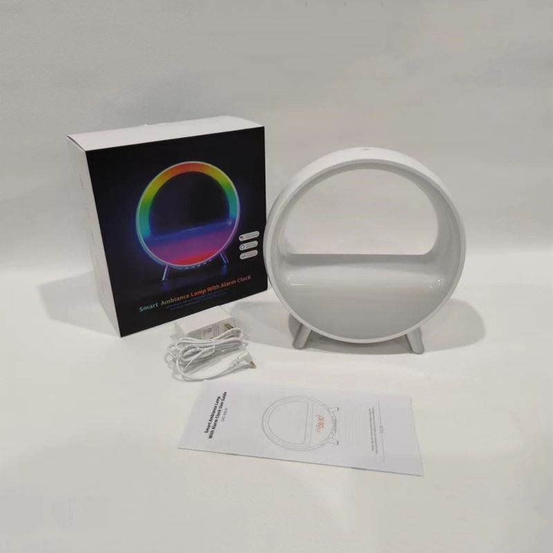 LED Wake-up Smart Wecker 15W schnelles kabelloses Ladegerät Nachtlicht für Schlafzimmer Nachttisch weißes Rauschen Umgebungslampe_voghion.com