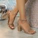 Women's High Heel Sandals Square Head Chunky Open Toe One Line Buckle Fashion Everything Temperament High Heels_voghion.com