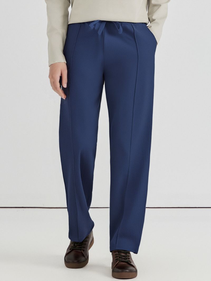 Pantaloni casual da uomo in misto lino - Gamba dritta, vestibilità comoda, traspiranti e leggeri per l'uso quotidiano (S-XXXL, 8 colori)_voghion.com