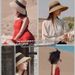La spiaggia di paglia può essere piegata, legata con una coda di cavallo e un fiocco per mostrare il viso, di piccole dimensioni, protezione da viaggio, cappello da sole UV_voghion.com