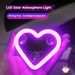 Small Deng Small Deng Solar Powered No Wiring LED Triangle Widow Heart Light Wireless Neo Glowig C-Pillar Atmosphere Car Interior_voghion.com
