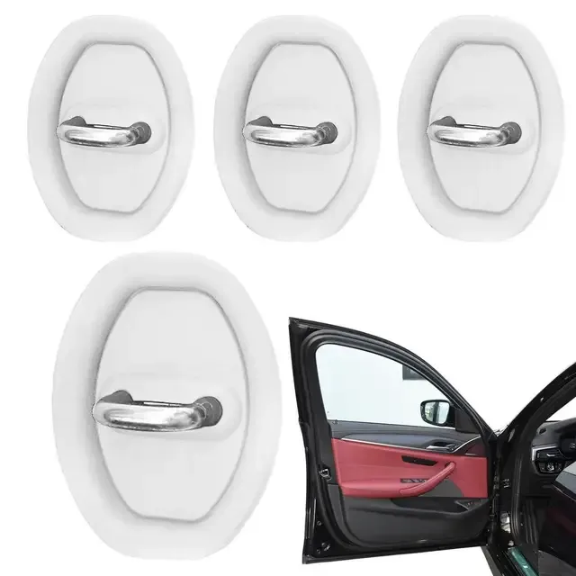 Capa protetora de trava de 4 peças, acessórios automotivos, protetor de almofada para fechadura de porta de carro_voghion.com