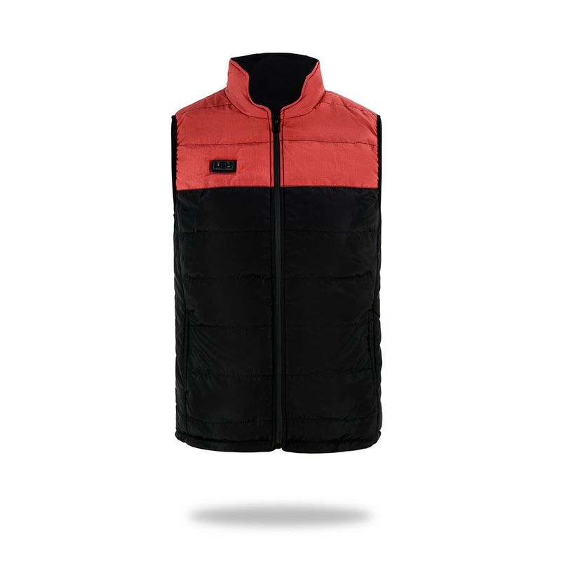 intelligent constant temperature electric heating vest for men and women dual-control heating vest with stand collar fashionable down and cotton coat_voghion.com