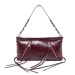 2025 Korean Style Drawstring Knitted Handbag With Rivets Underarm For Women Zipper Tassel Tote Bag_voghion.com