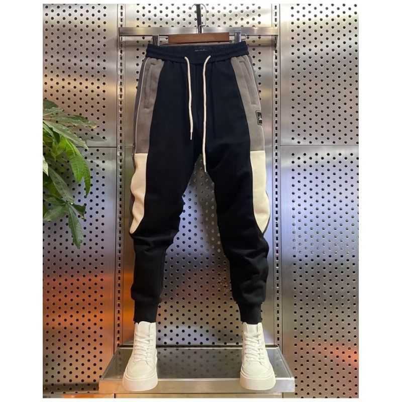 Men's Clothing Sweatpants men's spring and summer new sports casual pants slim fit pants with cuffs 2023 nine-point pants_voghion.com
