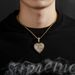 Collana con ciondolo a forma di cuore con chiusura Hip Hop per uomo e donna, con zirconi, accessorio rap alla moda in oro e argento._voghion.com
