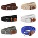HOT 6 colors Fashion Men’s Stretch Belt Premium Leather Golf Wide Elastic Waistband_voghion.com