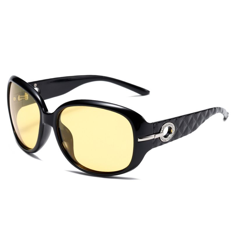 Polarized oversized women's square frame sunglasses fashion aunt anti-ultraviolet retro_voghion.com