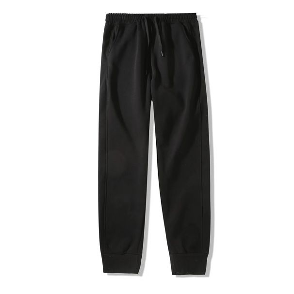 Calças de moletom casuais para homens, calças leggings soltas para primavera e outono, calças esportivas de malha elástica com cordão, calças masculinas da moda_voghion.com