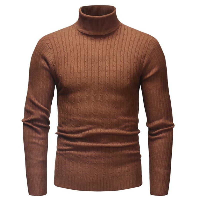 Loom Foreign Trade 2020 Autumn Winter New European And American Knitted Christmas Men's Turtleneck Sweater M012_voghion.com