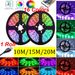 Bande lumineuse LED USB 1-20 m 5050 RGB, lumière blanche multicolore changeante, TV Royaume-Uni_voghion.com