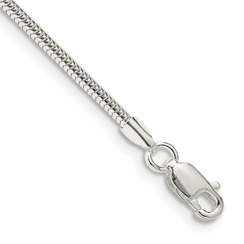 Sterling Silver 2mm Round Snake Chain_voghion.com