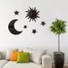 Acrylic mirror stickers, stars, moon, sun combination, bedroom creative decoration, room background wall decoration_voghion.com