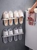 No-Drill Bathroom Shoe Organizer – Wall-Mounted Drying Rack For Wet Slippers, Space-Saving Shower Storage Shelf With Drainage Holes_voghion.com