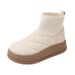 velvet High-top Boots Women's Non-slip Versatile Student Tide Thermal Socks Boots Cotton Shoes_voghion.com