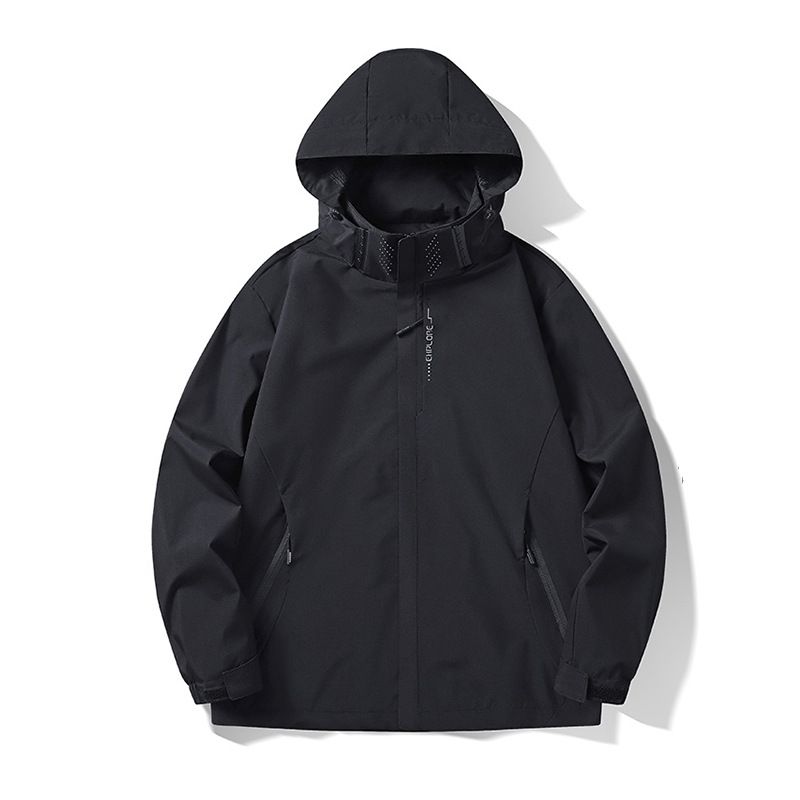 ​​Men’s Waterproof Windbreaker Jacket – Lightweight & Breathable For Hiking & Outdoor Adventures Hooded Raincoat With Zip Pockets​​_voghion.com