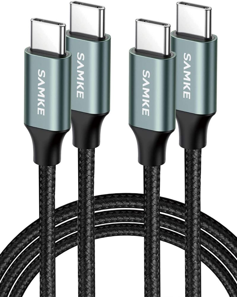Į USB – 3 pėdų 60 W PD tipo C greito įkrovimo laidas, skirtas „iPhone 15“ \/ „Samsung Galaxy S22“ \/ „S22+“, „S21“ \/ „S21+“, „S20“ \/ „S20+ Ultra Note“_voghion.com