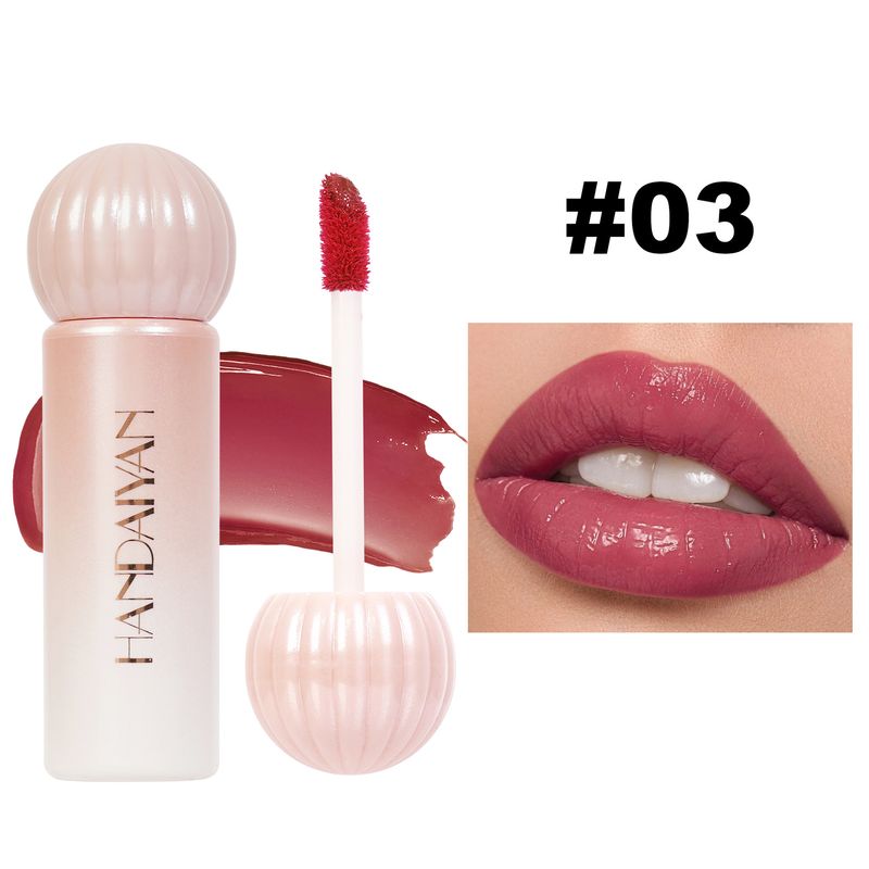 HANDAIYAN Mirror Gloss Tint Lipstick, altamente pigmentato e idratante, a lunga tenuta, setoso e liscio._voghion.com