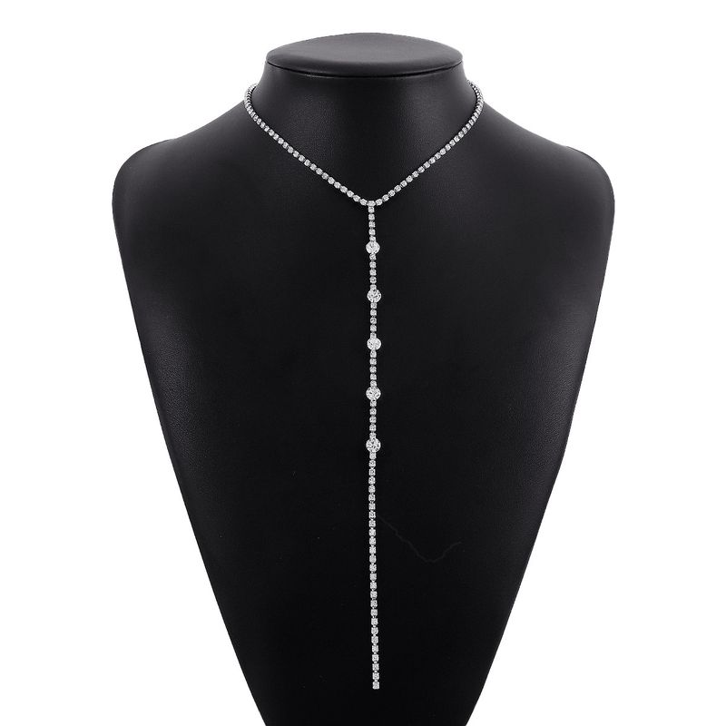 N10968 colar de nicho geométrico simples e sexy, longo, em formato de Y, moderno e com strass_voghion.com
