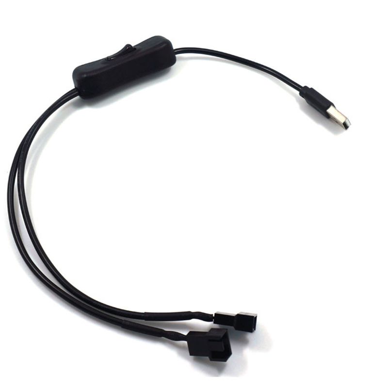 5V 2 Way USB to 4 Pin Adapter Converter Cable PC Computer Fan Connector Cord_voghion.com