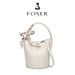 FOXER/Golden Fox Borsa a secchiello semplice e alla moda, tinta unita, estiva, nuova, fresca ed elegante_voghion.com