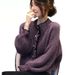 Early Autumn New Women's Top European Elegant High-end Purple Soft Design Sweater Lazy Style_voghion.com