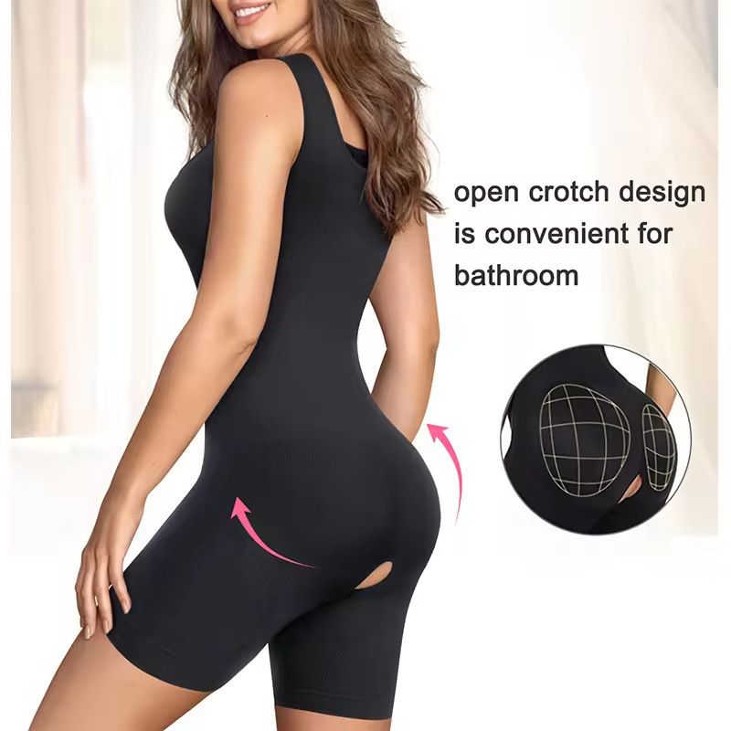 Corset jumpsuit open crotch free seamless shapewear waist waist slimming jumpsuit shapewear_voghion.com