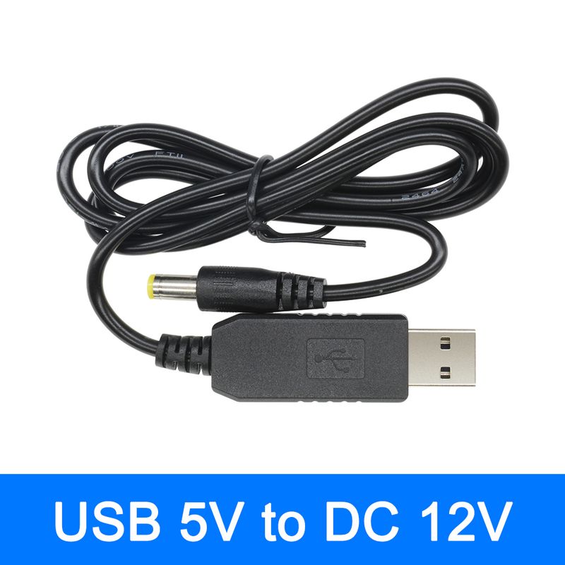 Power Boost Line 5V to DC 9V / 12V Step UP Module USB Converter Adapter Router Cable 2.1x5.5mm Plug_voghion.com