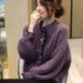 Early Autumn New Women's Top European Elegant High-end Purple Soft Design Sweater Lazy Style_voghion.com