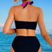 2026 Women's European And American Cross-Border Trade Color Block Halter Neck High Waist Bikini Two-Piece Swimsuit Set_voghion.com