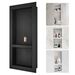 VEVOR Shower Niche Ready For Tile 16" X 32", Double Shelf Organizer, Square Corners Wall-inserted Niche Recessed, Sealed Protection Modern Soap Storage Niche For Shower Bathroom, Black_voghion.com