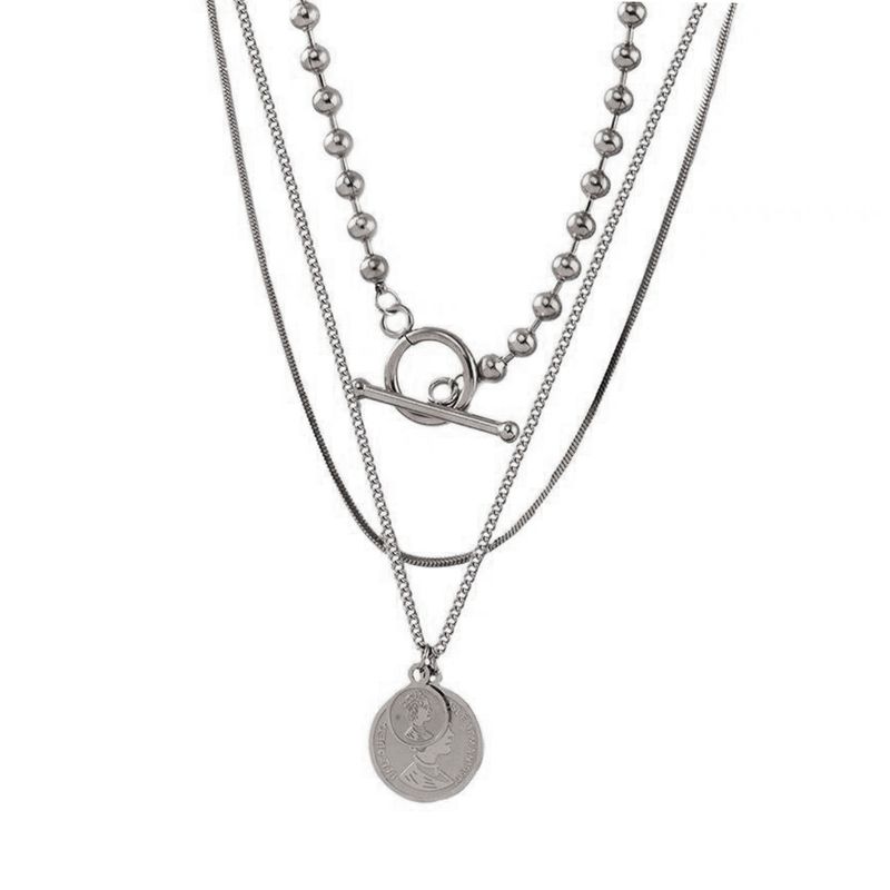 Queen's Portrait Three Layer Necklace For Women 2022 New High End Design, Small And Luxury Collarbone Chain, Popular_voghion.com