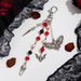 Gioielli di Halloween Gioielli in maschera Gioielli terrificanti Accessori Portachiavi con rivetto a forma di teschio e pipistrello con cuore gotico e ciondolo con nappa di cristallo_voghion.com