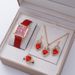 New Square Roman Watch Gem Bracelet Set Square Belt Watch Square Gem Bracelet Set Daily Birthday Anniversary Valentine's Day Gift_voghion.com