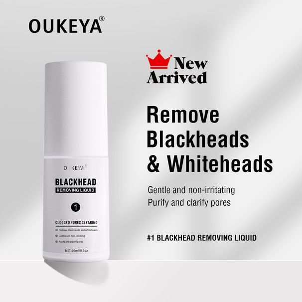 Kit de remoção de cravos em 3 etapas Oukeya - Esfoliante para limpeza de poros + Extrator de cravos + Sérum minimizador de poros, fórmula suave para todos os tipos de pele, 30 ml_voghion.com