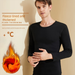 Nanjiren Men's Thermal Underwear Set, Fleece-Lined Thickened, Autumn Clothes And Pants, Cold-Proof Cotton Soft Base_voghion.com