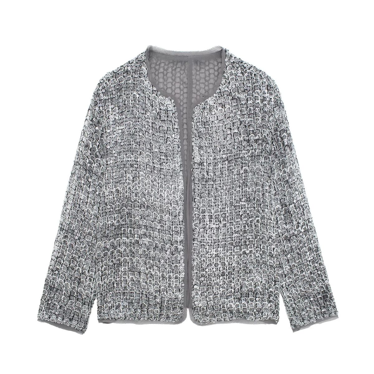 Women s Summer New Style Collection Bead Decorative Texture Coat_voghion.com