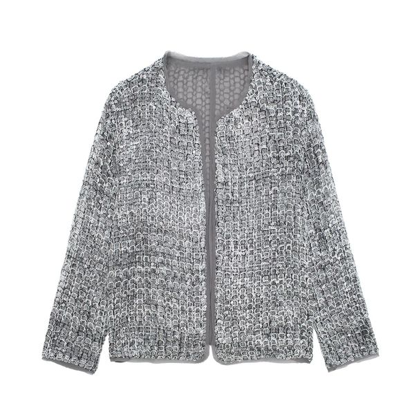 Women s Summer New Style Collection Bead Decorative Texture Coat_voghion.com