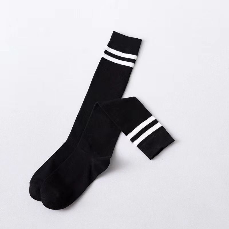 Japanische und koreanische Version von Wadensocken im Sportstil. Vielseitige, lässige Baumwollsocken im College-Stil für Mädchen. Florsocken. Baseballsocken. Lange Socken_voghion.com