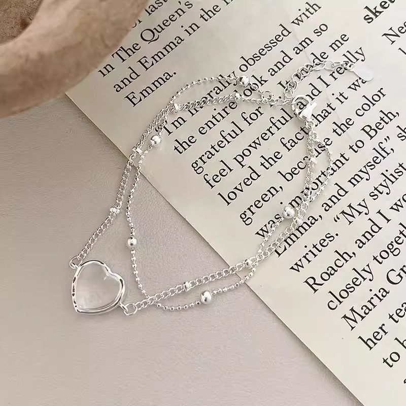High-Value Versatile Heart Double-Layer For Women, Niche Design, Minimalist Ins Style, Cool And Unique Personality_voghion.com