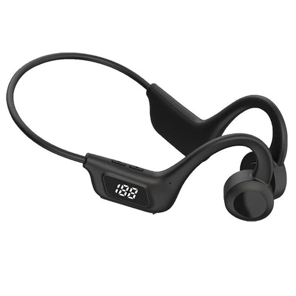 Vg06 Air Bone Conduction Headphones Tf Card Digital Display Fone Headset Hands-free Call Auriculares Sports Open-ear Earphone_voghion.com
