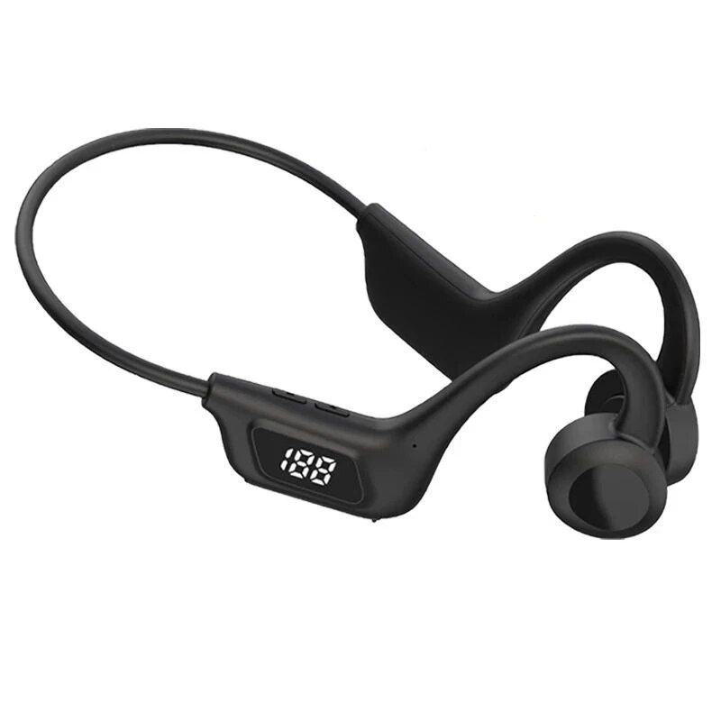 VG06 Légcsontvezetéses Fejhallgató Tf Kártya Digitális Kijelzővel Fone Headset Kihangosító Hívás Auriculares Sport Nyitott Fülhallgató_voghion.com