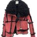 Korean-Style Women’s Rabbit Fur Leather Jacket – Slim Fit, Wool Collar (Black/Burgundy/Violet/Brown, M-XL)_voghion.com
